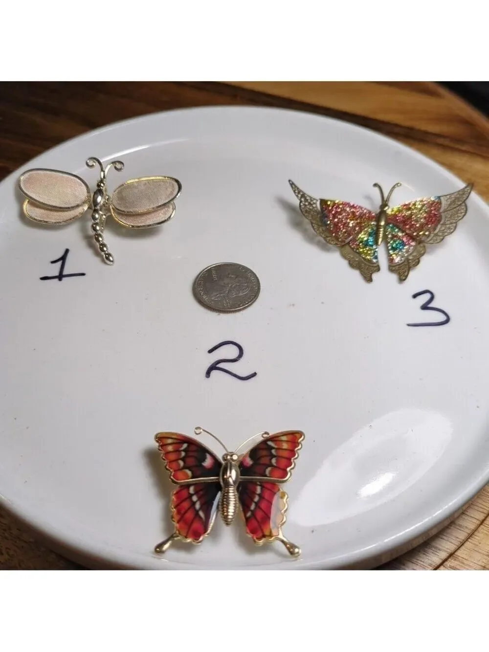 Butterflys Brooch Bundle 3 brooches. Jewelry Set‎